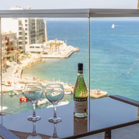 公寓 Modern 2 Bedroom Seafront Escape By Buena Vista Saint Julian's